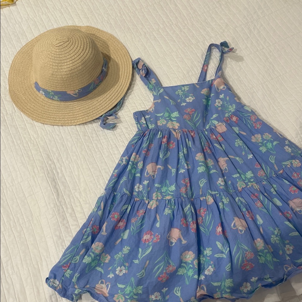 Sigrid Olsen Kids White and Blue Dress